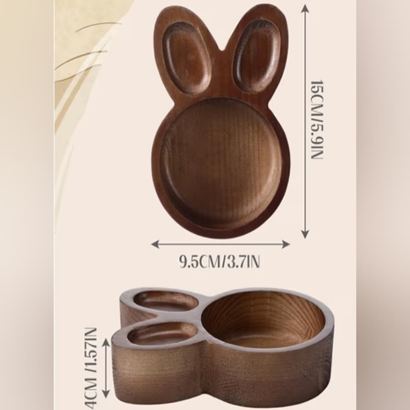 Hand Crafted , Wicked Worthy Wax, Mad Spring Tea wooden rabbit bowl candle - Picture 4 of 4